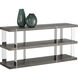 Daria 67 X 17.75 inch Smoke Brown / Polished Console Table